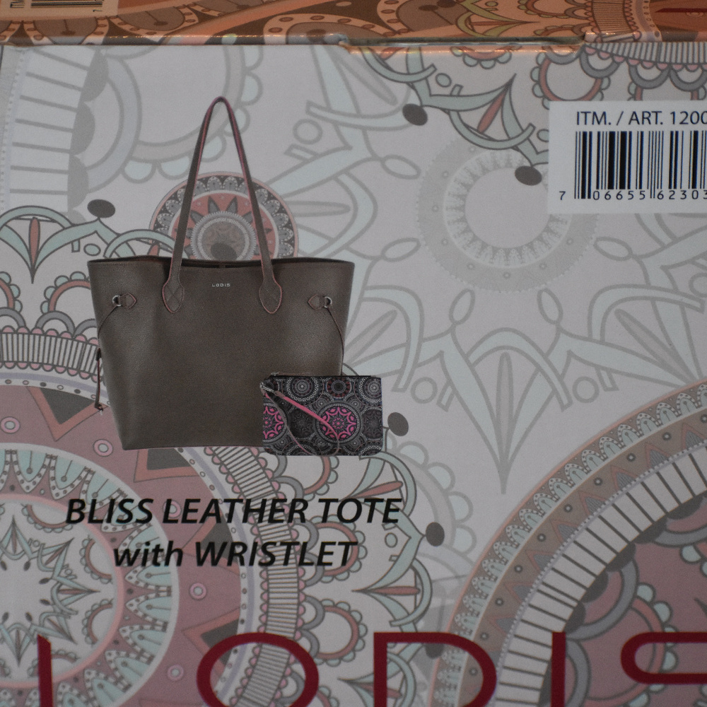 Lodis Bliss Leather Shoulder Tote Bag 2 Piece - Picture 5 of 8